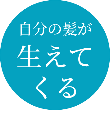 自分の髪が生えてくる